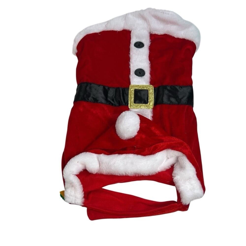 Merry & Bright L Large Christmas Santa Dog Cat Costume Holiday Apparel Hoodie